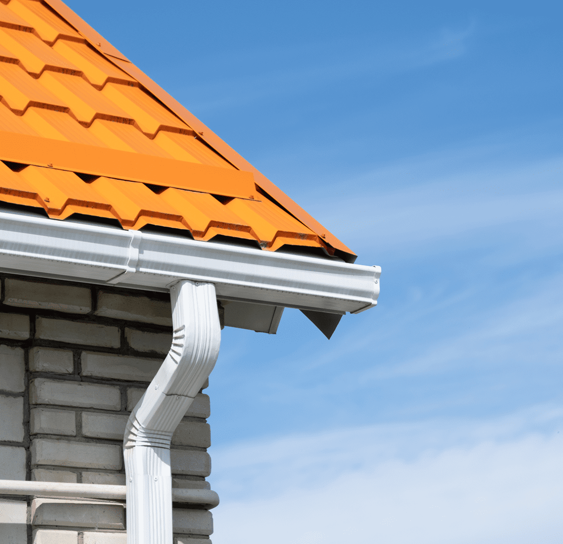 House exterior with bright roof